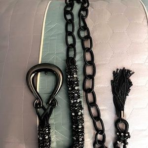 Beautiful black beaded belt.